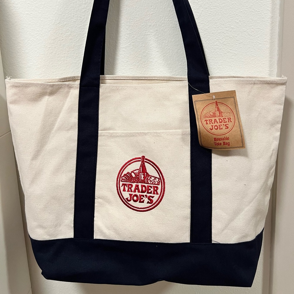 Vintage canvas Trader Joe’s tote bag